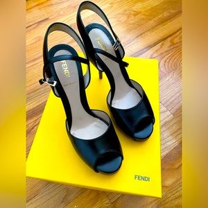 Sexy Fendi Ankle Strap Heels